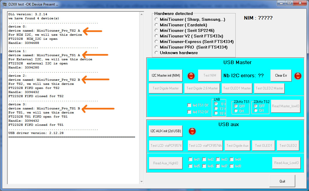 test FT2232H prog MiniTiounerPro master and Aux connected.jpg