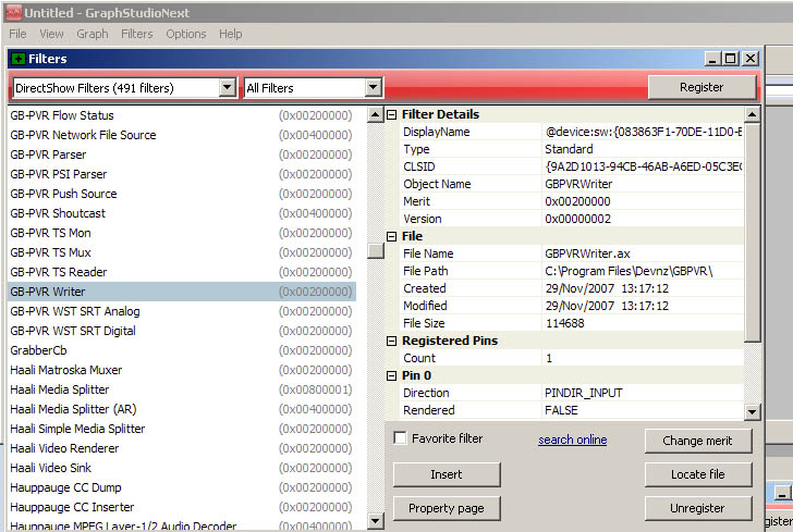 filtre GBPVR writer sous GraphStudioNext.jpg